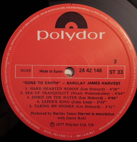 Barclay James Harvest - Gone To Earth | Polydor (24 42 148) - 4