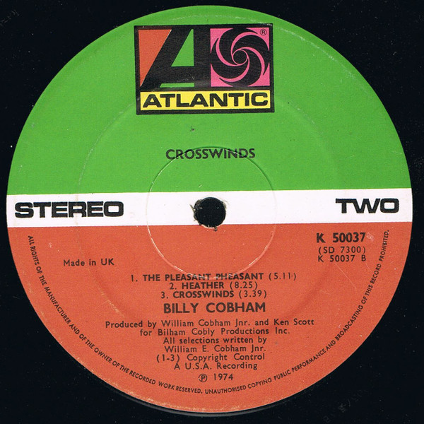 Billy Cobham - Crosswinds | Atlantic (K 50037) - 3