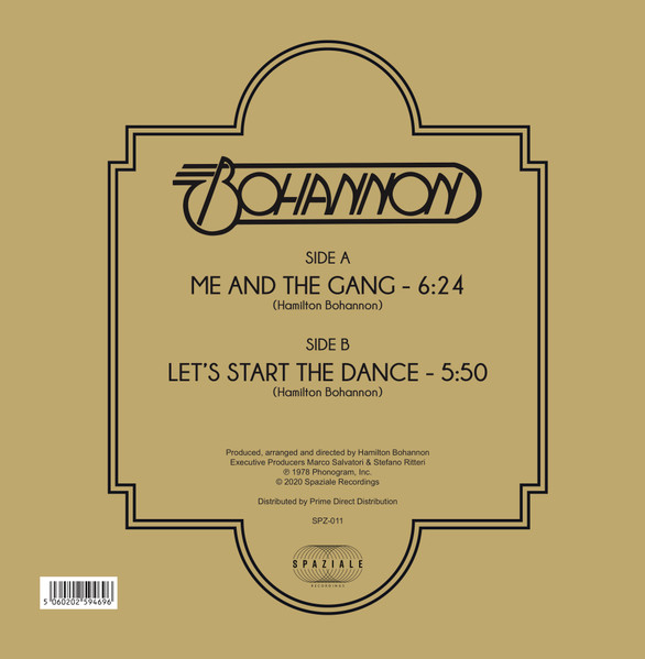 Hamilton Bohannon - Me And The Gang / Let's Start The Dance | Spaziale Recordings (SPZ-011) - 2