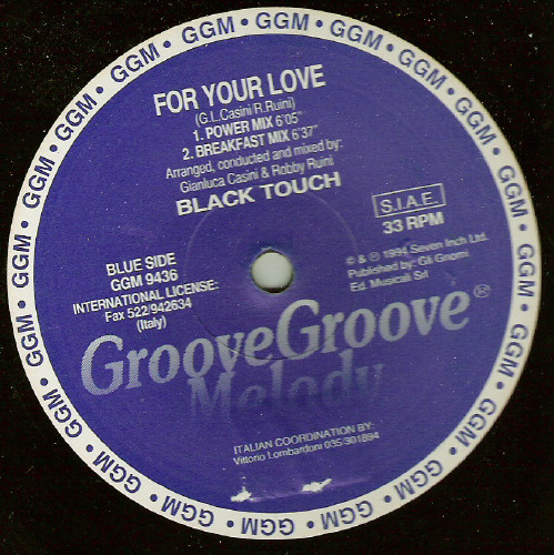 Black Touch - For Your Love | Groove Groove Melody (GGM 9436) - 3
