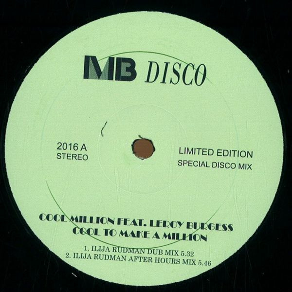 Cool Million Feat. Leroy Burgess - Cool To Make A Million | MB Disco (2016)