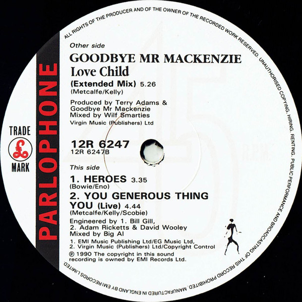 Goodbye Mr. Mackenzie - Love Child | Parlophone (12 R 6247) - 4 Goodbye Mr. Mackenzie - Love Child | Parlophone (12 R 6247) - 4