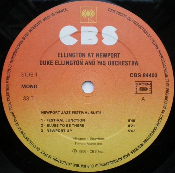 Duke Ellington - Ellington At Newport | CBS (84403) - 3