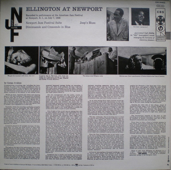 Duke Ellington - Ellington At Newport | CBS (84403) - 2
