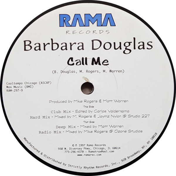 Barbara Douglas - Call Me | Rama Records (RAM 297-9) - 2
