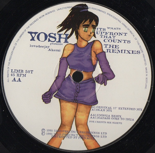 Yosh Presents Lovedeejay Akemi - It's What's Upfront That Counts (The Remixes) | Limbo Records (LIMB 50T) - 3 Yosh Presents Lovedeejay Akemi - It's What's Upfront That Counts (The Remixes) | Limbo Records (LIMB 50T) - 3