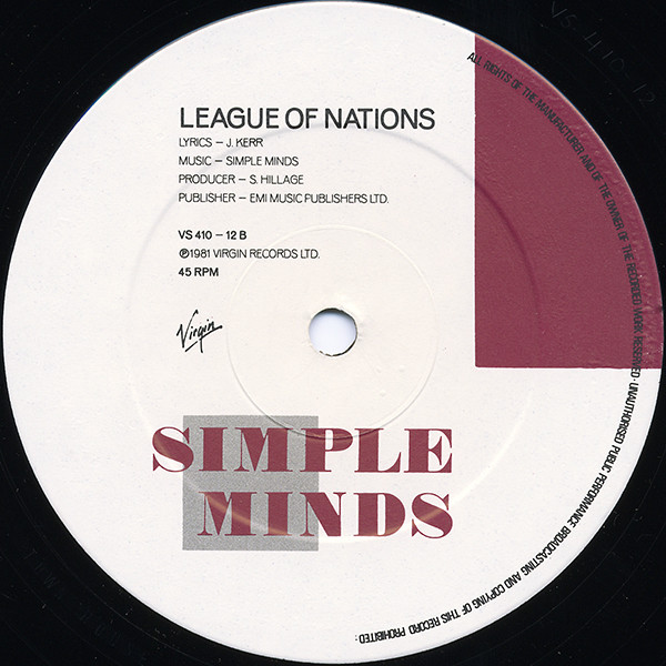 Simple Minds - The American | Virgin (VS 410-12) - 4