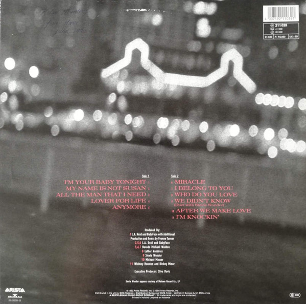 Whitney Houston - I'm Your Baby Tonight | Arista (211 039) - 2