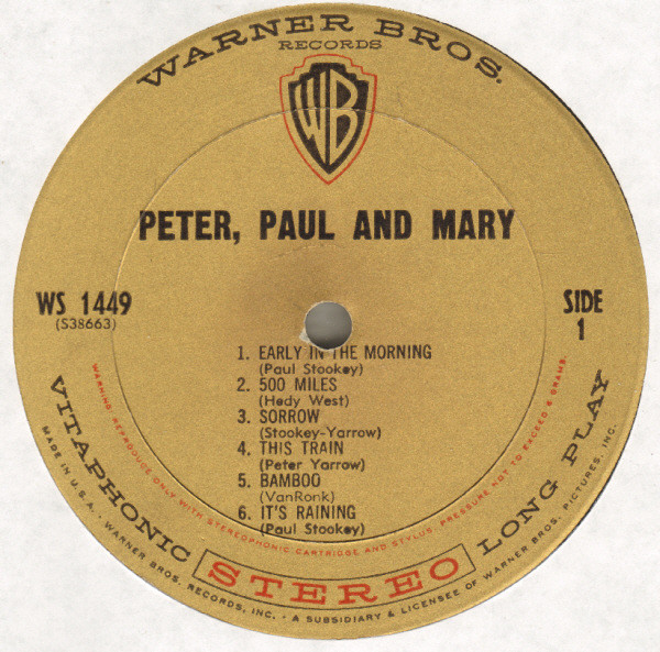Peter, Paul And Mary - Peter, Paul And Mary | Warner Bros. Records (WS 1449) Peter, Paul And Mary - Peter, Paul And Mary | Warner Bros. Records (WS 1449)