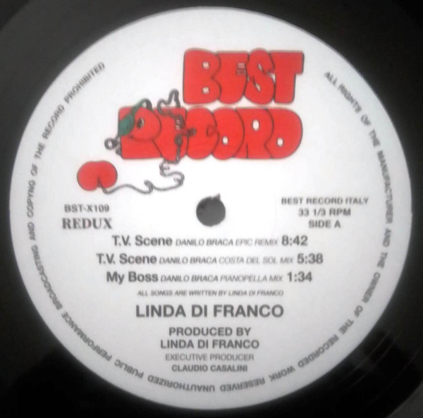 Linda Di Franco - "Redux"- T.V. Scene / My Boss | Best Record Italy (BST-X109) - 3