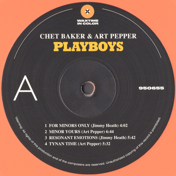 Chet Baker & Art Pepper - Playboys | WaxTime In Color (950655) - 3 Chet Baker & Art Pepper - Playboys | WaxTime In Color (950655) - 3