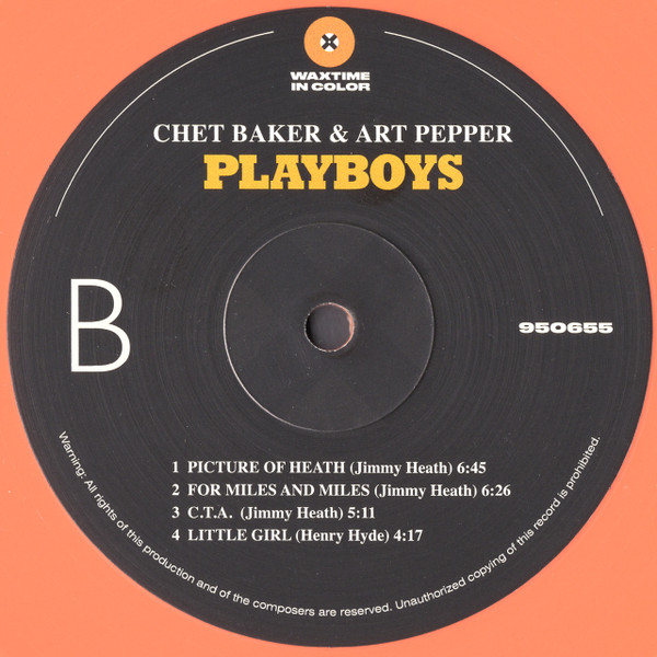 Chet Baker & Art Pepper - Playboys | WaxTime In Color (950655) - 4 Chet Baker & Art Pepper - Playboys | WaxTime In Color (950655) - 4