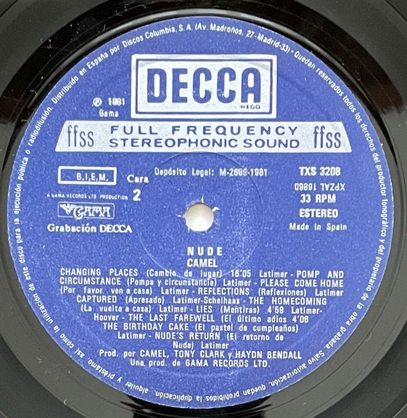 Camel - Nude | Decca (TXS 3208) - 4 Camel - Nude | Decca (TXS 3208) - 4
