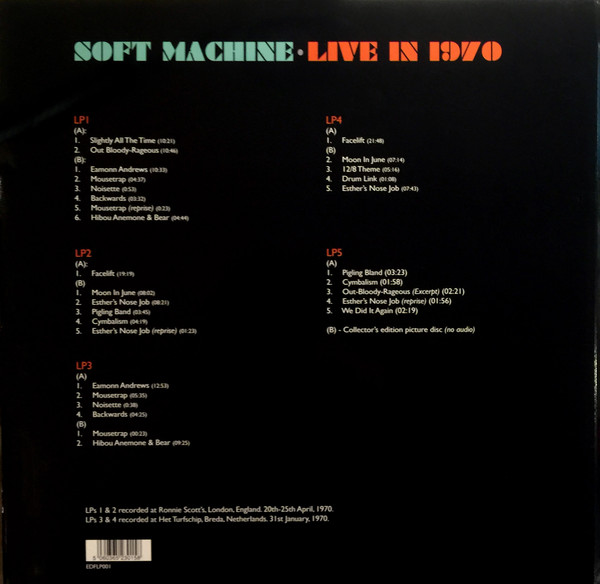 Soft Machine - Live In 1970 | Edifying Records (EDFLP001) - 2
