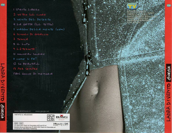 Giorgia - Ladra Di Vento | Sorrisi E Canzoni TV (SCD 0404) - 2 Giorgia - Ladra Di Vento | Sorrisi E Canzoni TV (SCD 0404) - 2