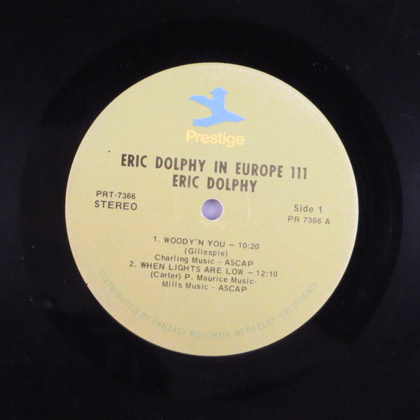 Eric Dolphy - In Europe / Volume 3. | Prestige (PR 7366) - 3