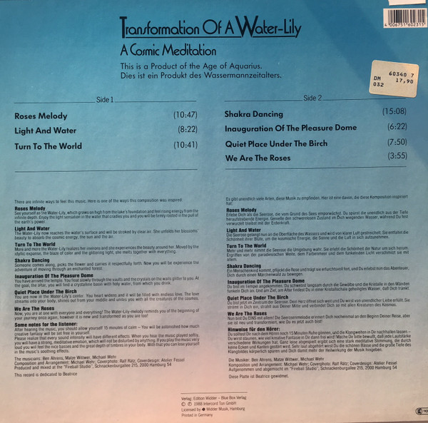 Michael Wehr - Transformation Of A Water-Lily - A Cosmic Meditation | Intercord (INT 160.231) - 2