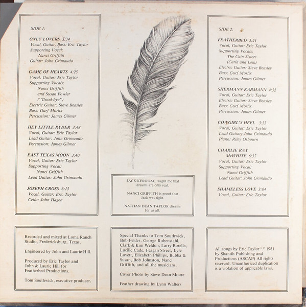 Eric Taylor - Shameless Love | Featherbed Records (FB-901) - 2 Eric Taylor - Shameless Love | Featherbed Records (FB-901) - 2