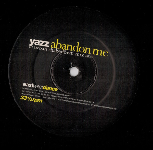 Yazz - Abandon Me | EastWest (SAM 3161) - main