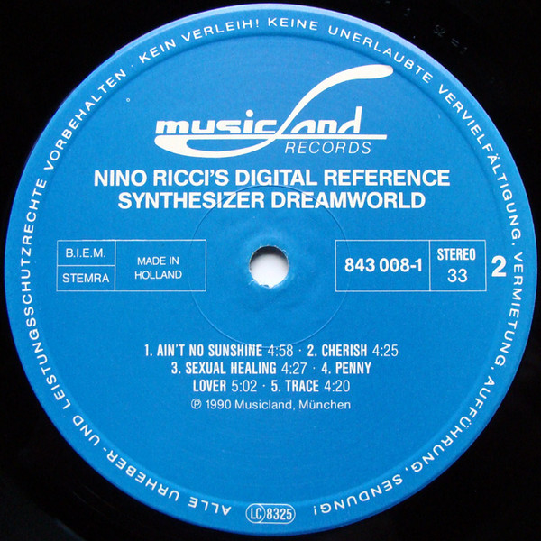 Nino Ricci - Nino Ricci's Digital Reference Synthesizer Dreamworld | Music Land Records (843 008-1) - 4 Nino Ricci - Nino Ricci's Digital Reference Synthesizer Dreamworld | Music Land Records (843 008-1) - 4