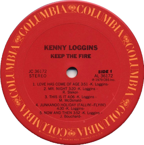 Kenny Loggins - Keep The Fire | Columbia (JC 36172) - 3 Kenny Loggins - Keep The Fire | Columbia (JC 36172) - 3