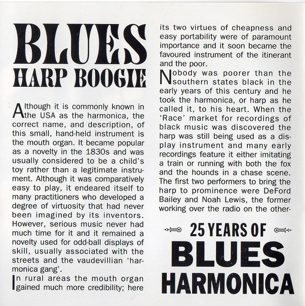 Various - Blues Harp Boogie-25 Years Of Blues Harmonica | Music Club (MCCD 124) - 2