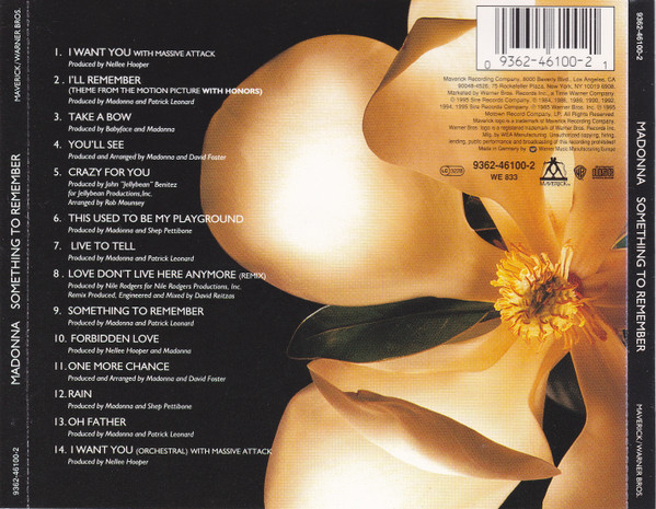 Madonna - Something To Remember | Maverick (9362-46100-2) - 2