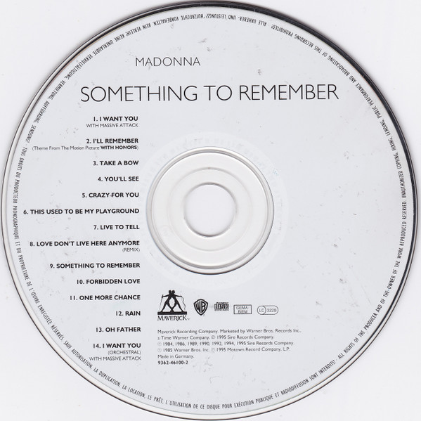Madonna - Something To Remember | Maverick (9362-46100-2) - 3