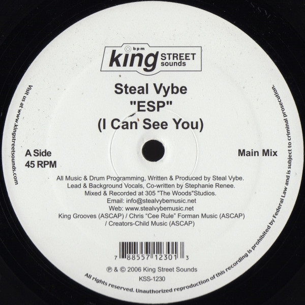 Steal Vybe - ESP | BPM King Street Sounds (KSS-1230) Steal Vybe - ESP | BPM King Street Sounds (KSS-1230)