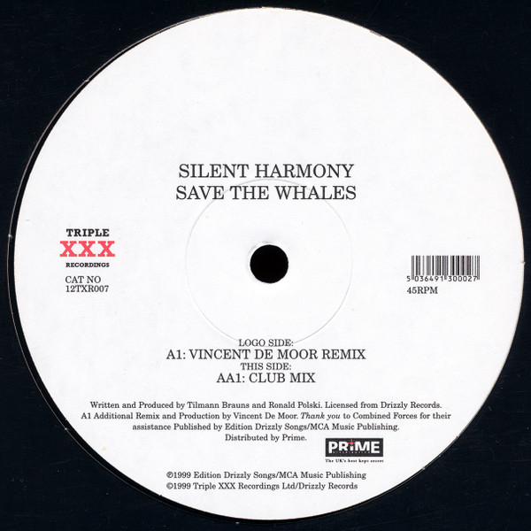 Silent Harmony - Save The Whales | Triple XXX Red (12TXR007)