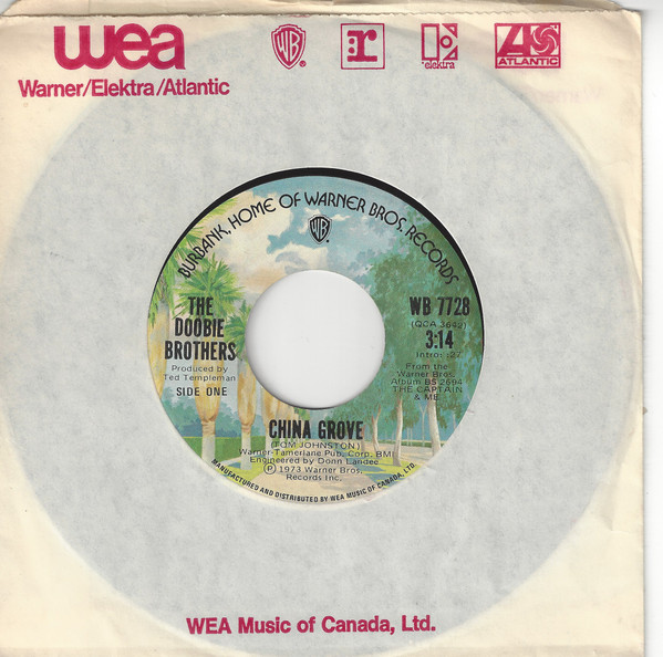 The Doobie Brothers - China Grove  / Evil Woman | Warner Bros. Records (WB 7728) - 3