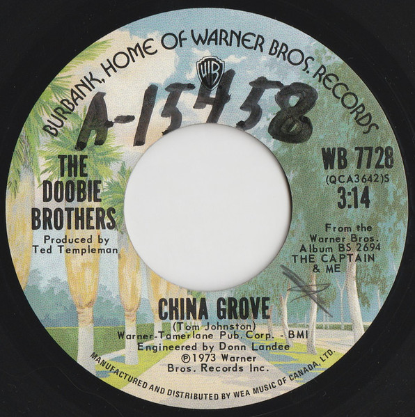 The Doobie Brothers - China Grove  / Evil Woman | Warner Bros. Records (WB 7728) - main