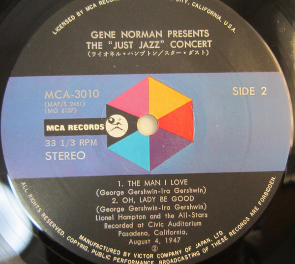 Lionel Hampton All Stars - Gene Norman Presents The "Just Jazz" Concert | MCA Records (MCA-3010) - 4