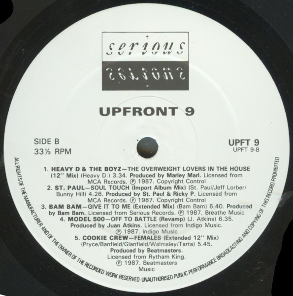 Various - Upfront 9 - A Sign Of The Times | Serious Records (UPFT 9) - 4 Various - Upfront 9 - A Sign Of The Times | Serious Records (UPFT 9) - 4