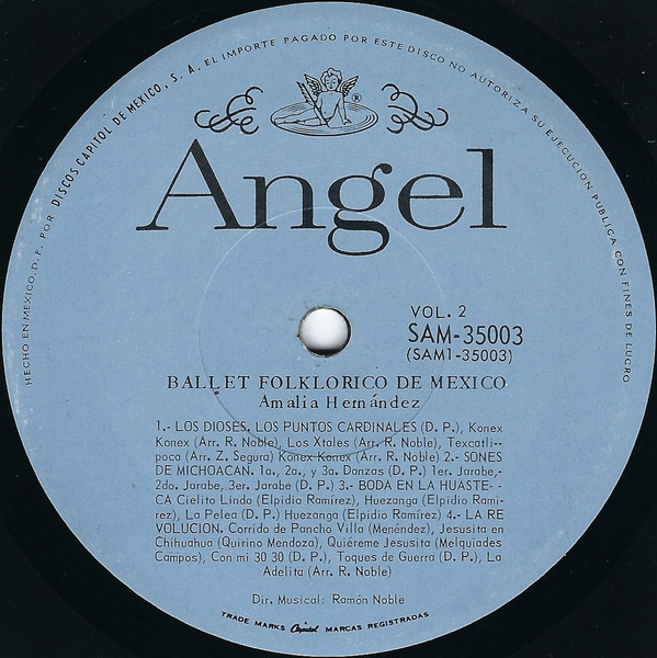 Ballet Folklorico De Mexico - Ballet Folklorico De Mexico Vol. 2 | Angel Records (SAM 35003) - 3