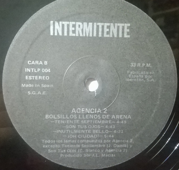 Agencia 2 - Bolsillos Llenos De Arena | Intermitente (INTLP 004) - 4