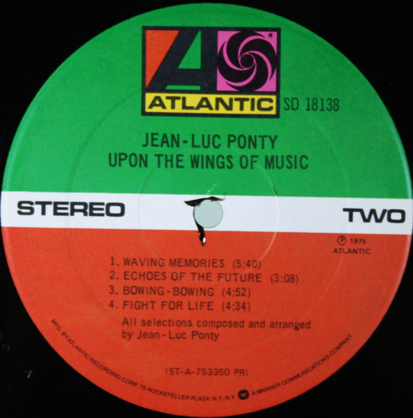 Jean-Luc Ponty - Upon The Wings Of Music | Atlantic (SD 18138) - 4 Jean-Luc Ponty - Upon The Wings Of Music | Atlantic (SD 18138) - 4