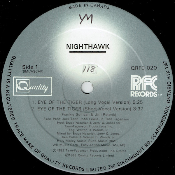 Nighthawk - Eye Of The Tiger | Quality (QRFC 020) - main Nighthawk - Eye Of The Tiger | Quality (QRFC 020) - main