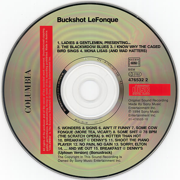 Buckshot LeFonque - Buckshot LeFonque | Columbia (476532 2) - 3 Buckshot LeFonque - Buckshot LeFonque | Columbia (476532 2) - 3