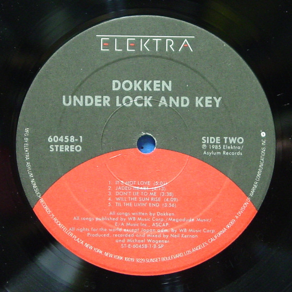 Dokken - Under Lock And Key | Elektra (60458-1) - 4