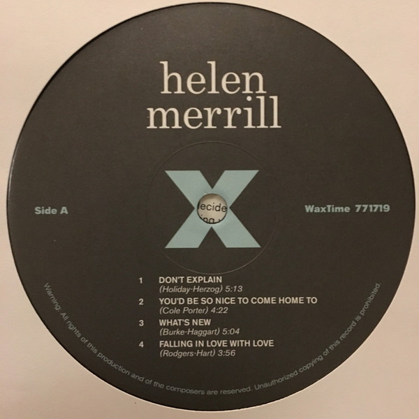 Helen Merrill With Clifford Brown - Helen Merrill | WaxTime (771719) - 2