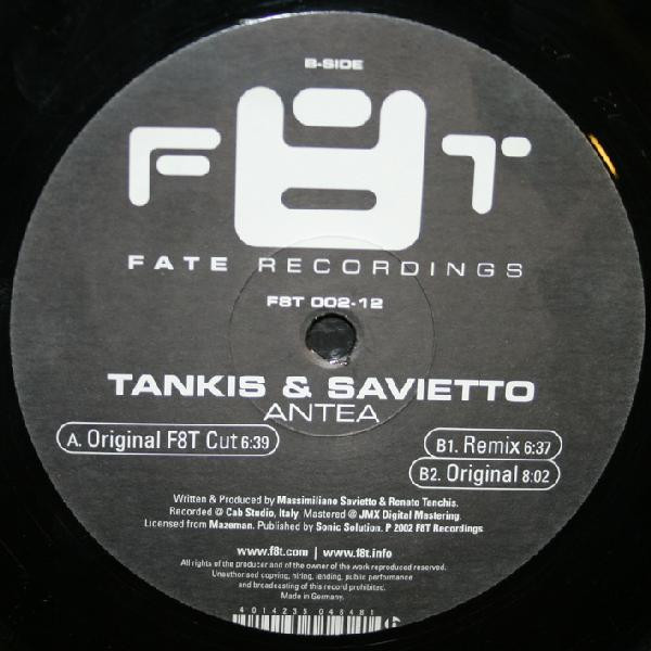 Tankis & Savietto - Antea | Fate Recordings (F8T 002-12) - 2
