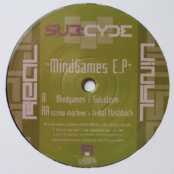 Subcyde - Mindgames E.P | Real Vinyl (12BDRV001)