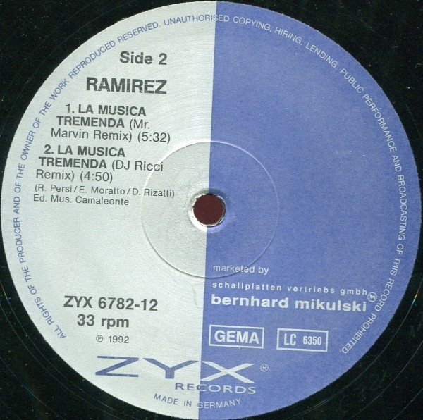 Ramirez - El Ritmo Barbaro | ZYX Music (ZYX 6782-12) - 3
