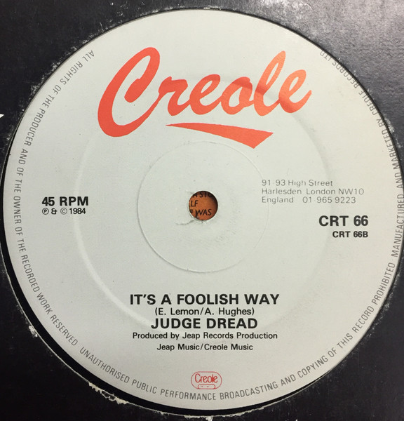 Judge Dread - Relax | Creole Records (CRT 66) - 2