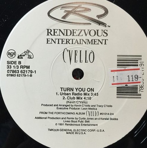 C'Vello - Turn You On | Rendezvous Entertainment (07863 62179-1) - 4