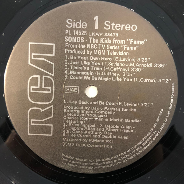 The Kids From Fame - Songs | RCA (PL 14525) - 3