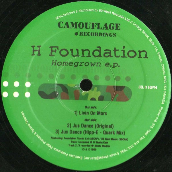 H Foundation - Homegrown E.P. | Camouflage Recordings (CM 005)