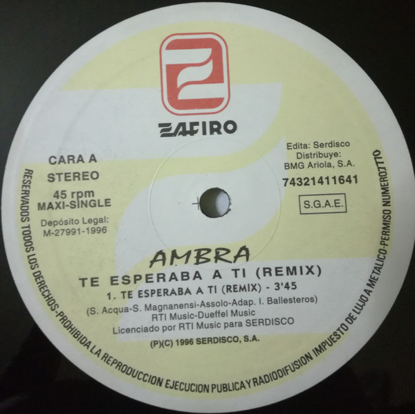 Ambra - Te Esperaba A Tì (Remix) | Zafiro (74321411641) - 3