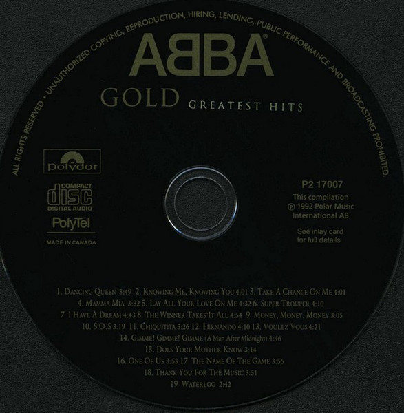 ABBA - Gold (Greatest Hits) | Polydor (P2 17007) - 3